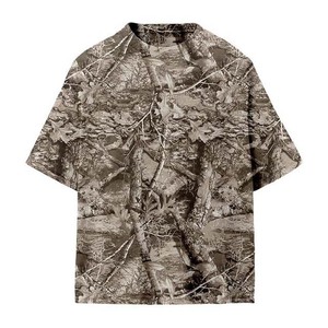 T-shirt à manches courtes pour homme, imprimé camouflage, col rond, coupe classique, décontracté, tissé, 100% coton, impression par transfert par sublimation - Product Image 6