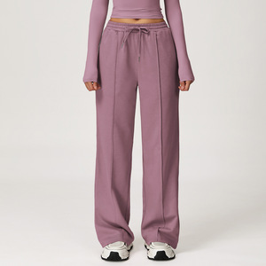 Hot Selling Winter <b>Women</b> Sweatpants <b>Straight</b> Pants Drawstring Wide <b>Leg</b> Pants with Pockets Casual Sports <b>Joggers</b> - Product Image 4