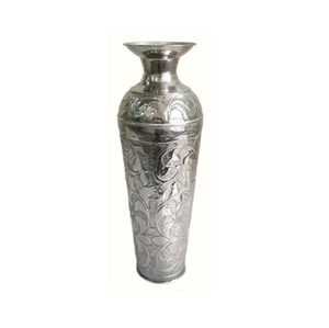 Vase à fleurs en métal artistique avec détails raffinés pour roses, tulipes, fleurs fraîches, tiges séchées et présentoirs intérieurs sophistiqués - Product Image 5