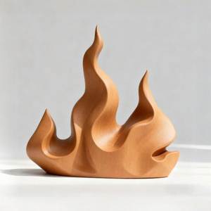 Sculpture géométrique abstraite moderne en bois, faite à la main, écologique, décoration artistique pour salon, cadeau de déménagement, décoration de table - Product Image 2