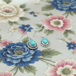Natural Turquoise Gemstone 925 Sterling <b>Silver</b> <b>Drop</b> <b>Earrings</b> Vintage Boho Handmade Rose Gold Yellow Gold Plated Women Jewelry - Product Image 1