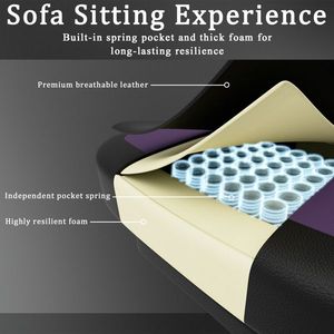 Sedia da Gaming Ergonomica in Pelle PU per Adulti, Traspirante con Cuscino a Molle Insacchettate e Poggiapiedi per Gaming e Uso al Computer - Product Image 3