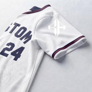 Maillot de baseball pour homme avec impression sublimée et logo blanc, 100 % polyester haute qualité, manches courtes, par RIVIAN ATLANTIC - Product Image 6