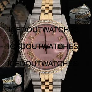 Montre mécanique pour homme Hip Hop avec cadran serti de diamants, bracelet en acier inoxydable, cadran en verre, boîtier en acier inoxydable - Product Image 2