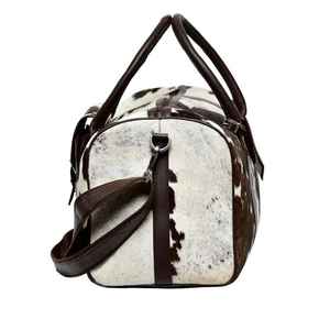 Sac de voyage en cuir véritable de haute qualité, avec fourrure, de luxe, à fermeture éclair, portable, multifonctionnel, unisexe LHDB-0130 - Product Image 3