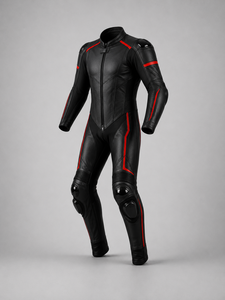 Black <b>Summer</b> Biker Moto Leather <b>Motorcycle</b> Racing Suit <b>Jacket</b> Trousers Set Breathable Windproof Waterproof Plus Size Protective - Product Image 1