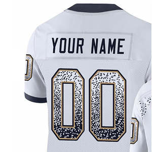 Nouveau maillot de football américain personnalisé, qualité supérieure, respirant, anti-transpiration, séchage rapide, unisexe, adulte, col en V, manches courtes - Product Image 3