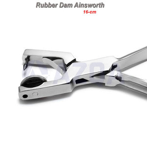 High Quality Stainless Steel Dental Ainsworth <b>Rubber</b> Dam Hole Punch Pliers for Precise Dental Isolation Procedures - Product Image 3