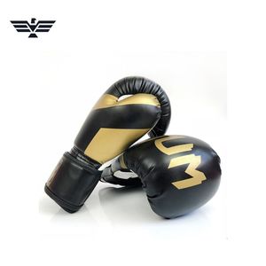 Gants de boxe professionnels en cuir PU noir et or, légers, respirants, pour l'entraînement et le sparring, réglables, pour la boxe et les arts martiaux - Product Image 2