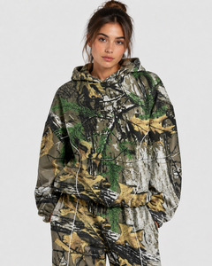 Oversized <b>Ladies</b> Fleece Hoodie Jogger Set Two Piece Tracksuit Breathable Casual Fashion Training Wear Streetwear 2026 - Product Image 5
