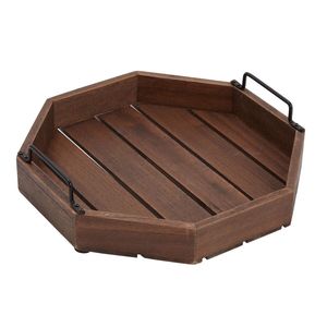 Plateau de service en bois avec finition élégante à grain naturel pour une décoration intérieure haut de gamme, idéal pour la cuisine et la table à manger. - Product Image 1