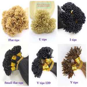 Venta al por mayor de calidad de salón virgen rusa doble dibujado Remy Cuitlce blanco Rubio U consejos virgen cutícula alineada Remy cabello humano - Product Image 4