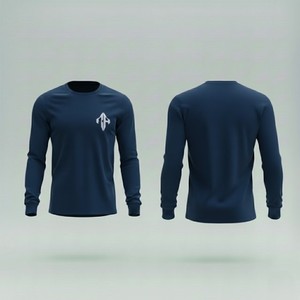 T-shirt à manches longues pour homme de qualité supérieure 2026, col rond, 100% coton, style décontracté, surdimensionné, personnalisé sur demande, RIVIAN ATLANTIC - Product Image 1