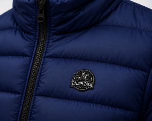 เสื้อเบสเลเยอร์ผู้ชาย Tough Tack สีกรมท่า ผ้าโพลีเอสเตอร์น้ำหนักเบา แบบควิลท์ สำหรับฝึกซ้อม แห้งเร็ว ปิดด้วยซิป ทรงหลวม สีพื้น เหมาะสำหรับฤดูหนาว - Product Image 4