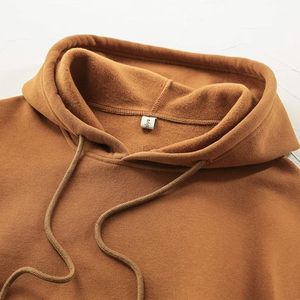 Sudadera con capucha corta para mujer, de manga larga, de color liso, informal, de forro polar, para otoño - Product Image 6