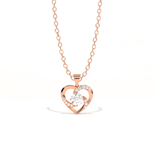 Pendentif Cœur Plaqué Or 18K Aarinya avec Diamant Taille Brillant Certifié IGI, Bijou Cadeau pour Femme pour Fiançailles et Fêtes - Product Image 5