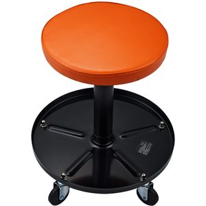 Sgabello da Meccanico Imbottito con Ruote per Riparazioni Auto, Capacità 250 LBS, Altezza Regolabile 22-28 Pollici, Sedile per Officina/Garage - Product Image 1