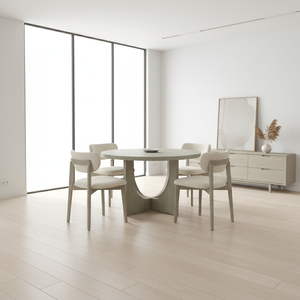 Mesa de Centro Moderna con 4 Sillas, Diseño Decorativo Duradero, Ligera, Fácil de Limpiar, 1 Año de Garantía, Madera de Caucho, Compacta para 4 Personas - Product Image 4