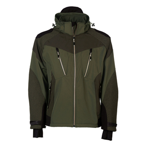 Veste de chasse unisexe en softshell vert olive, imperméable, teinte en pièce, color block, manches longues, vêtement d'hiver, vêtements d'extérieur - Product Image 3
