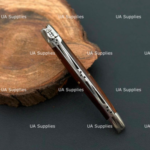 Classic French Laguiole Style Professional Hunting Clip Point Damascus Steel Pocket Knife Handmade Folding Rosewood Handle 0.5mm - Product Image 3