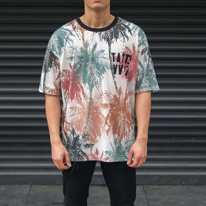 High Quality Sublimation Custom Full Color Printing 100% Cotton Formal Woven Oversized 280 Grams Plus Size Drop Shoulder Men Tee - Product Image 6