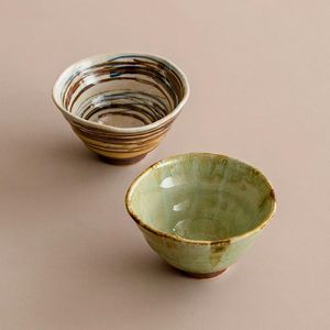 UO Bol à Matcha Texturé Irrégulier Fait Main de Luxe, Bol à Thé Matcha, Récipient Rétro de Luxe Léger pour Salade de Légumes et Fruits, Compatible Micro-ondes - Product Image 2