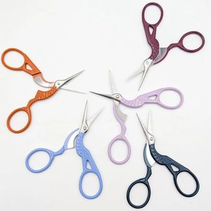 Tijeras de Bordado Coloridas con Diseño de Cigüeña, Tijeras de Acero Inoxidable Afiladas para Manualidades - Product Image 6
