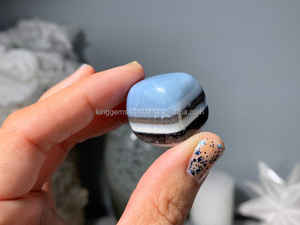Owyhee naturel bleu opale dégringolée pierre gemme cristal poli pierre de poche pour la décoration intérieure Feng Shui sculpté pierre précieuse en vrac pour - Product Image 3