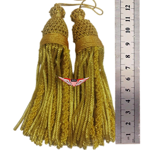 พู่ห้อยปักลายคุณภาพสูง ทนทาน สีทองและสีเงิน สำหรับตกแต่งชุดพิธีกรรมทางศาสนา  แบบเมทัลลิก - Product Image 1