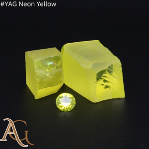 Piedra de YAG cultivada en laboratorio, color amarillo neón, tratada térmicamente, con cambio de color, creada en laboratorio. - Product Image 5
