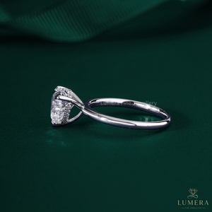 Bague de fiançailles en diamant cultivé en laboratoire certifié IGI, halo caché, taille cœur, cadeau de joaillerie fine, pour femme élégante - Product Image 4