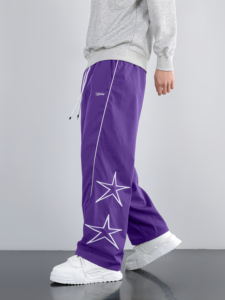 Pantalones deportivos anchos personalizados al por mayor con logotipo para hombre, mujer, unisex, pantalones casuales para correr, pantalones anchos de tela gruesa - Product Image 4