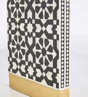 Table basse en os incrusté de style Art déco indien, avec taille et design personnalisables, table de luxe