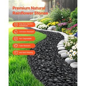 Naturale 1-2 pollici liscio nero fiume rocce 15 libbre Decorative giardino ciottoli pietre per l'abbellimento - Product Image 3