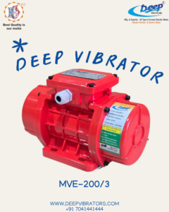 Vibrateur à béton haute performance à entraînement électrique, moteur vibrant rouge tendance MVE 200/3 triphasé 3000 tr/min - Product Image 4