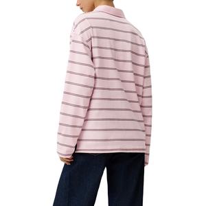 Fabricante de Camisetas de Rugby Personalizadas para Mujer |   Polo de algodón a rayas de manga larga |   Marca Privada OEM, MOQ Bajo - Product Image 2