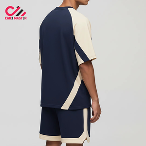 เสื้อยืดและกางเกงขาสั้นผู้ชายราคาถูก ชุดฤดูร้อน เสื้อแขนสั้นและกางเกงขายาว แฟชั่นขายส่ง ระบายอากาศได้ดี ชุดลำลองสำหรับวิ่ง - Product Image 2