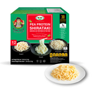 Nouilles Shirataki aux protéines de pois raffinées instantanées MOKI, faibles en glucides, avec konjac, 0% de matières grasses, temps de cuisson de 2 à 3 minutes, 100g - Product Image 1