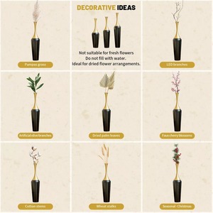 Modern Handmade Aluminum Tabletop <b>Vase</b> <b>Set</b> <b>3</b>-Piece 28.34in 24.4in 20.4in Decorative Sculpture Gradient Finish Jaffs Exports - Product Image 5