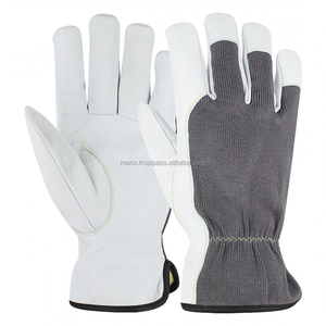 Guantes de cuero resistentes a cortes para mecánicos, equipo de protección, Material de poliéster de nailon para trabajos de jardín - Product Image 5