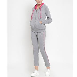 Conjunto Deportivo para Mujer, Chaqueta con Cierre Completo y Pantalones Deportivos Elásticos, Ropa Deportiva Transpirable - Product Image 1