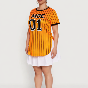 Camiseta Deportiva Sublimada con Rayas Estilo Y2K para Mujer, Jersey de Fútbol Americano, Ligera, Transpirable, de Poliéster, Personalizable para Equipos - Product Image 5