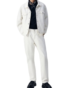 กางเกงยีนส์ขายาวผ้าคอตตอน100% ใส่สบายสำหรับผู้ชายกางเกงทรงหลวมทรงตรงใส่ได้ทุกวันขายส่งจากโรงงานฤดูร้อน - Product Image 1