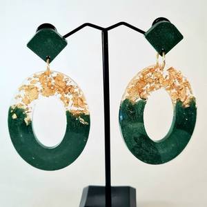 Pendientes de Resina Hechos a Mano Personalizados para Mujer, Joyería Artística Colorida con Patrones Únicos, Accesorios de Moda Ligeros - Product Image 3