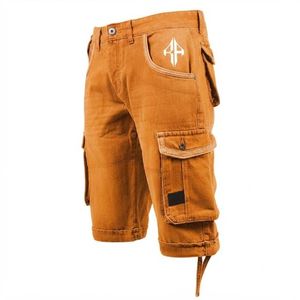 Pantalones Cortos de Mezclilla para Hombre, de Alta Calidad, con Estampado de Serigrafía, Estilo Jeans, de Pierna Ancha, Material Spandex/Poliéster - Product Image 2