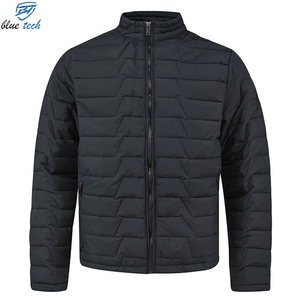 Men's Thick Winter Puffer <b>Jacket</b> Coated <b>Canvas</b> Quilted Insulated Stand Collar Full Zip Warm Outdoor Hiking Travel Casual - Product Image 2