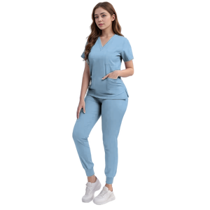 Uniformes Médicos para Mujer, Conjunto de Blusa y Pantalón Quirúrgico de Manga Corta, Accesorios de Enfermería, Ropa de Trabajo para Doctores - Product Image 4