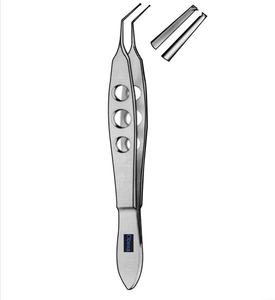 Pinces à cheveux en forme de coquille, 1x2 dents à angle de 0,4mm, plateforme de fixation 10,5 cm - Product Image 1