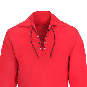 Chemises écossaises Jacobite anti-rides écologiques pour hommes, chemise Ghillie Jacobite écossaise pour hommes - Product Image 2