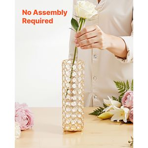 Set di 16 Vasi per Fiori in Cristallo Facili da Installare, Alti 26 cm, Centrotavola per Feste e Banchetti, Vasi Cilindrici - Product Image 6